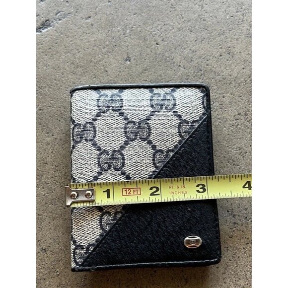 Vintage Authentic Gucci Card Holder Double Pocket Slot Light Weight Wallet - Picture 7 of 16
